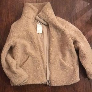 NWOT H&M Teddy bear pile coat size medium